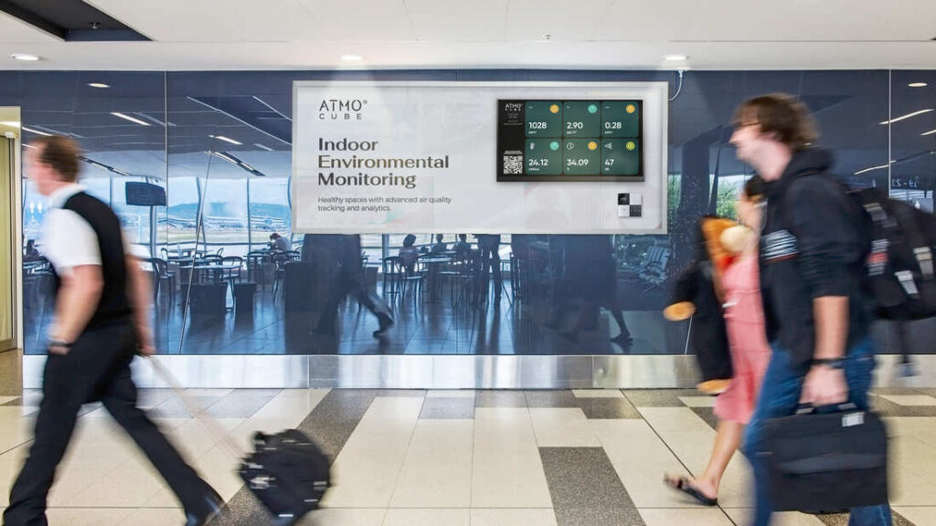 Atmocube's data displayed on large screen
