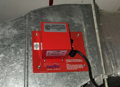 PurAire model SG-BPI-2 installed in a commercial duct