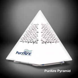 PurAire Pyramid desktop bipolar ioniser for offices, reception counters and bedside us