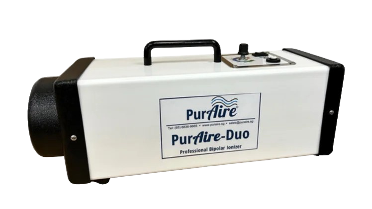 PurAire DUO portable bipolar ioniser for housekeeping teams and hotel guest room odour treatment